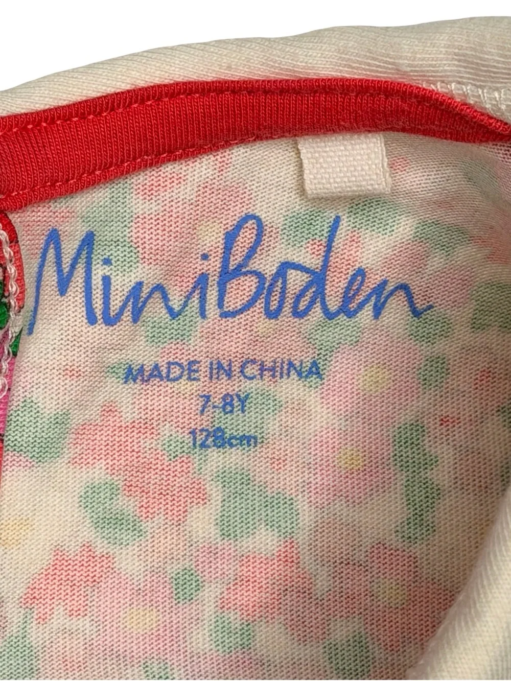 Mini Boden Bunny Appliqué Floral Pocket Tunic